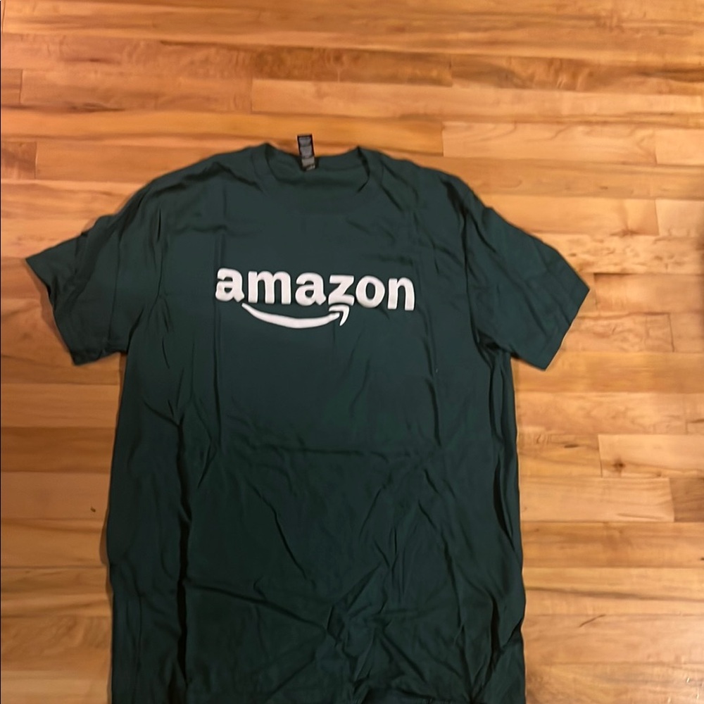 Amazon Green Crew Neck Short Sleeve Logo Tee